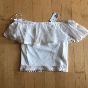 Off the shoulder lace top